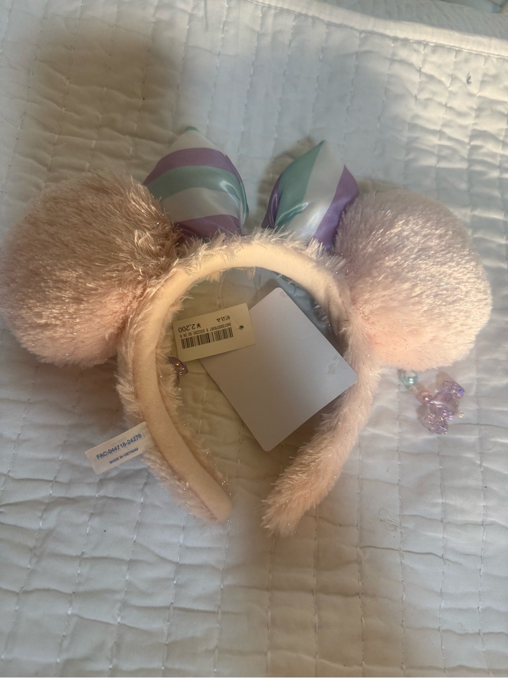 Tokyo Disneyland Minnie Ears Headband Vanellope Sweet Pop World Pastel Candy NWT - Picture 2 of 5